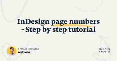 InDesign page numbers - Step by step tutorial