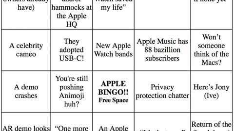 Eyes down! It’s Apple Bingo time, everyone