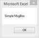 Excel VBA MsgBox basics.